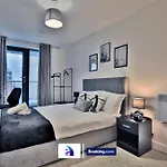 Modern 2 Bed, 2 Bath Apt With Ensuite By Avalora Short Lets & Serviced Accommodation Salford With Balcony, Near Tram Stop Salford Quays
